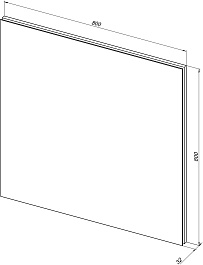 Aquanet Зеркало Гласс 80x80 – фотография-4